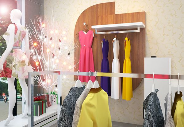 Thiết kế nội thất shop thời trang nữ bố trí các vị trí điểm nhấn nổi bật