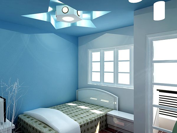 Màu sắc nổi bật của phòng ngủ con trai trong thiết kế nội thất phòng ngủ nhà phố